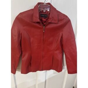 Oscar piel leather jacket‎ Red